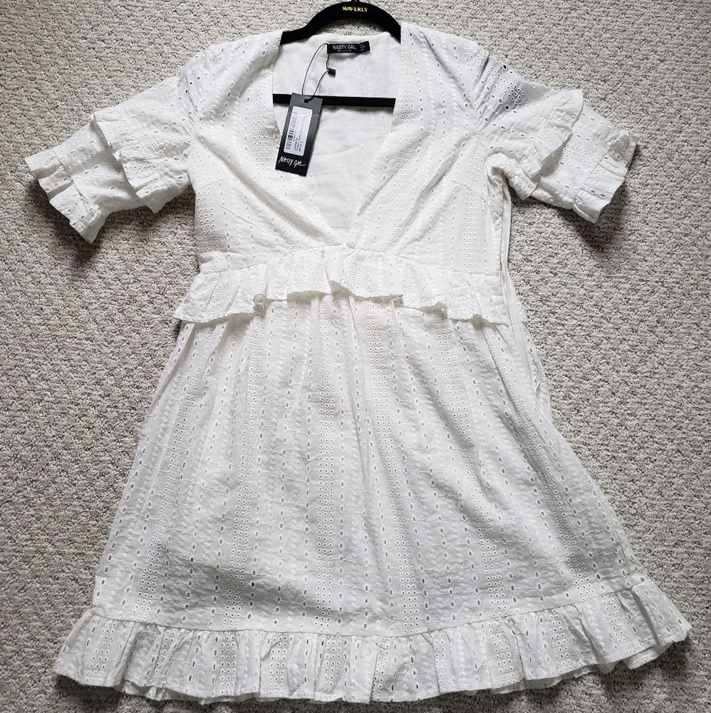 White mini dress